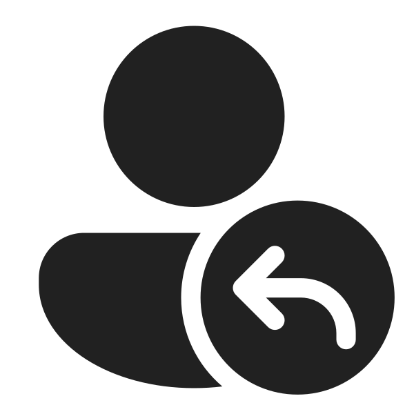 Ic Fluent Person Arrow Back 32 Filled