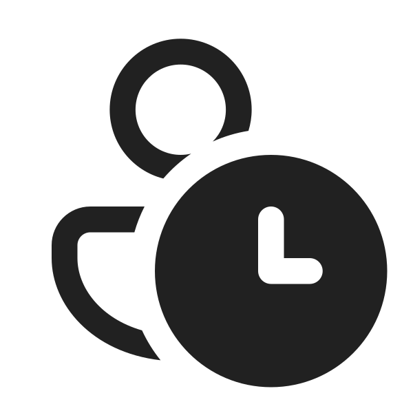 Ic Fluent Person Clock 16 Regular