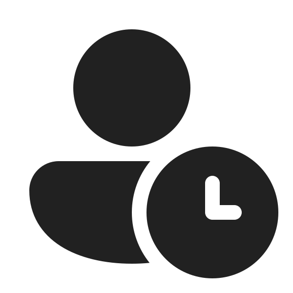 Ic Fluent Person Clock 20 Filled