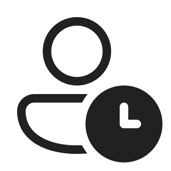 Ic Fluent Person Clock 20 Regular