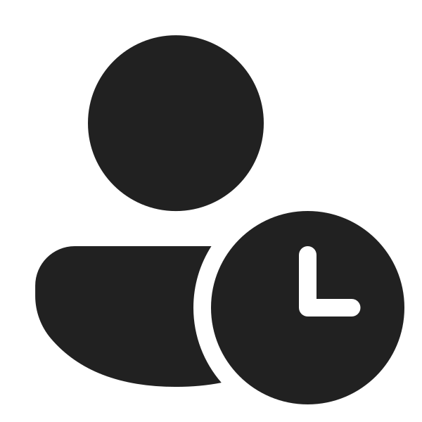 Ic Fluent Person Clock 24 Filled