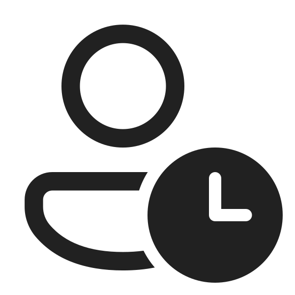 Ic Fluent Person Clock 24 Regular