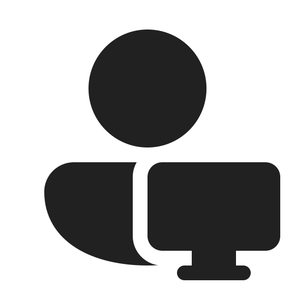Ic Fluent Person Desktop 20 Filled