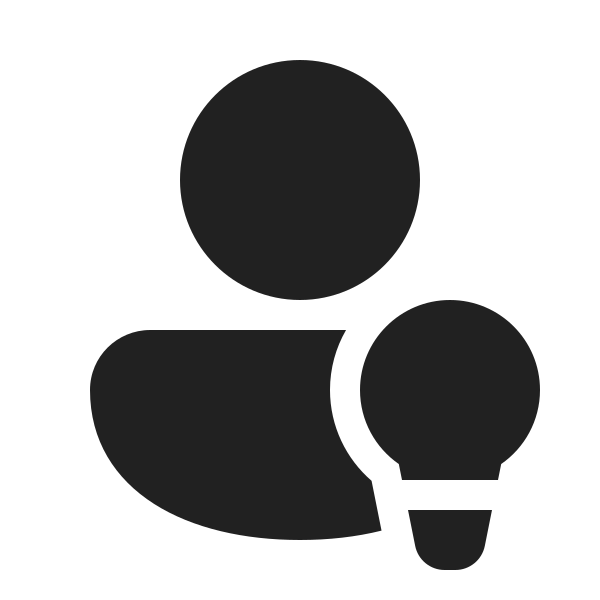 Ic Fluent Person Lightbulb 20 Filled