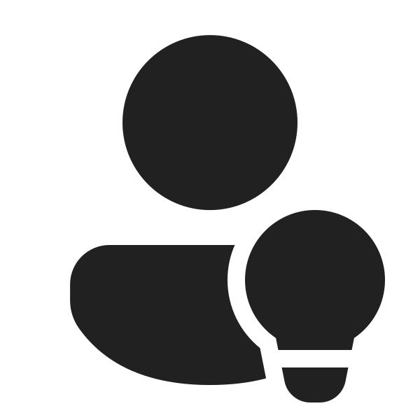 Ic Fluent Person Lightbulb 24 Filled