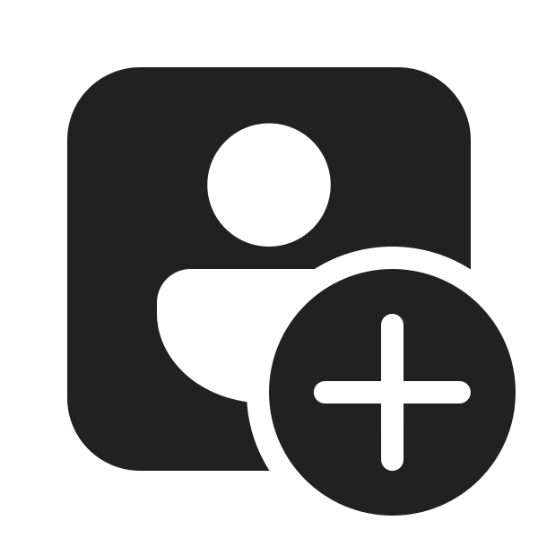 Ic Fluent Person Square Add 24 Filled