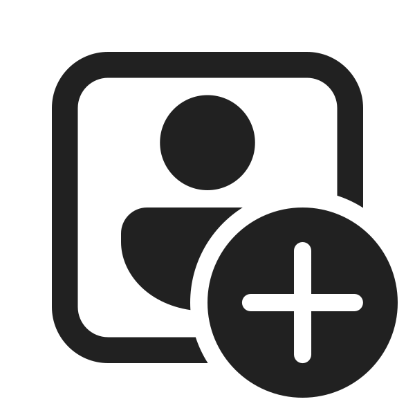 Ic Fluent Person Square Add 24 Regular