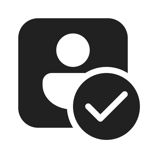 Ic Fluent Person Square Checkmark 24 Filled