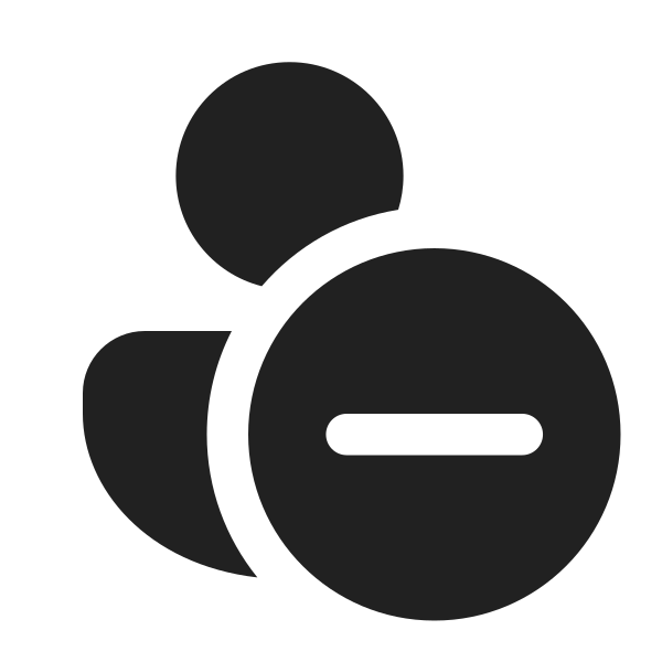 Ic Fluent Person Subtract 16 Filled