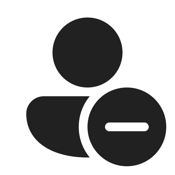 Ic Fluent Person Subtract 20 Filled
