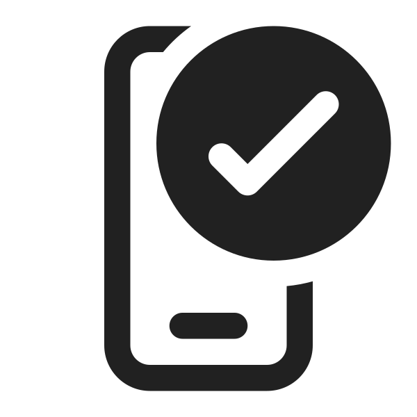 Ic Fluent Phone Checkmark 16 Regular