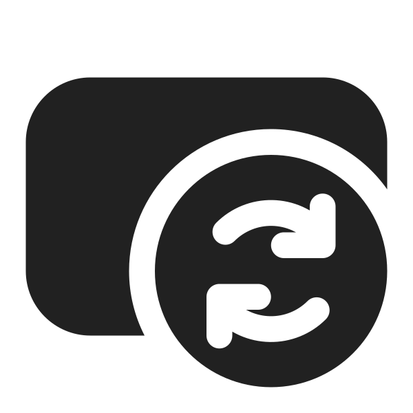 Ic Fluent Rectangle Landscape Sync 16 Filled