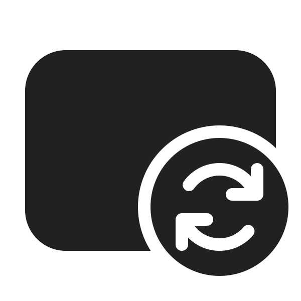Ic Fluent Rectangle Landscape Sync 24 Filled