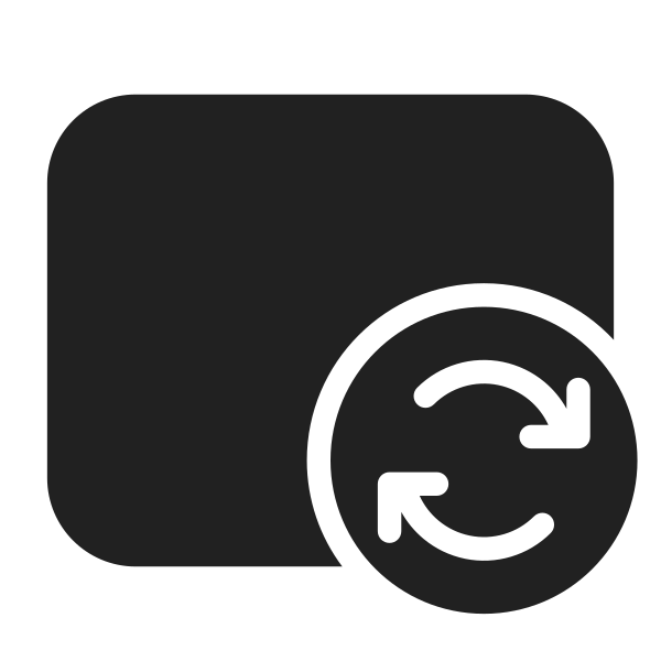 Ic Fluent Rectangle Landscape Sync 28 Filled