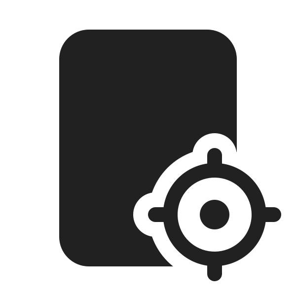 Ic Fluent Rectangle Portrait Location Target 20 Filled