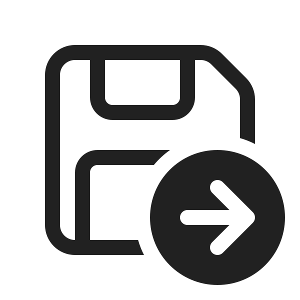 Ic Fluent Save Arrow Right 20 Regular