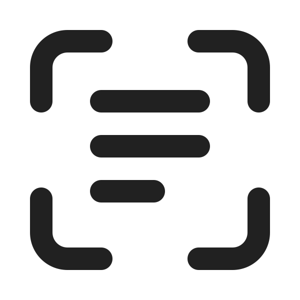 Ic Fluent Scan Text 20 Filled