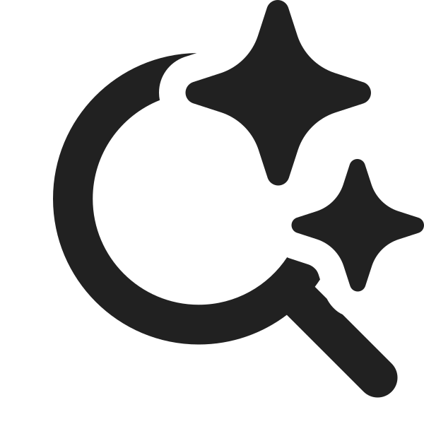 Ic Fluent Search Sparkle 16 Filled