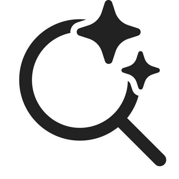 Ic Fluent Search Sparkle 28 Filled