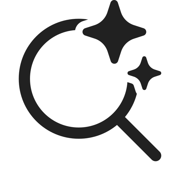 Ic Fluent Search Sparkle 48 Filled