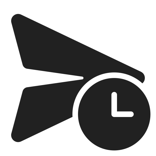 Ic Fluent Send Clock 28 Filled