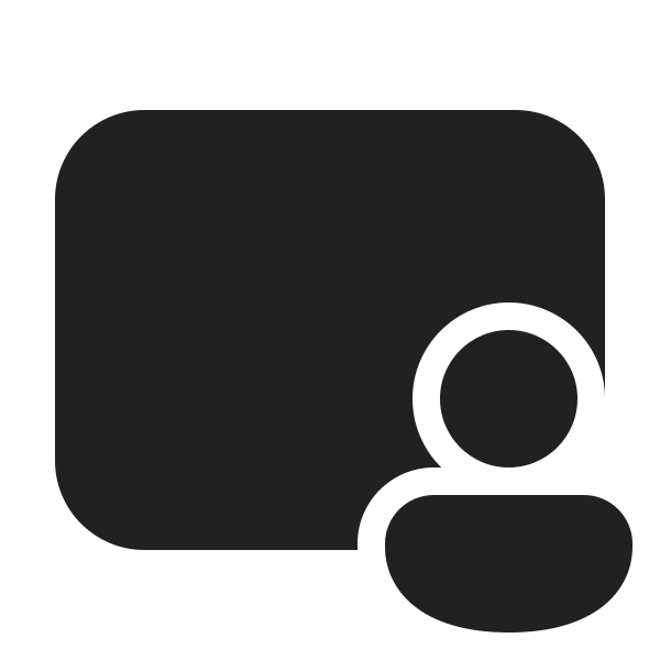 Ic Fluent Share Screen Person 24 Filled