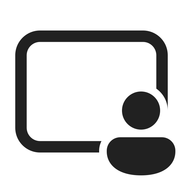 Ic Fluent Share Screen Person 24 Regular