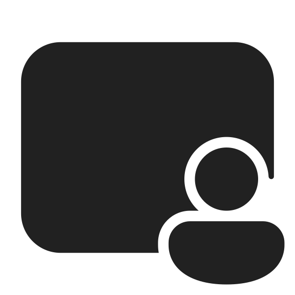 Ic Fluent Share Screen Person 28 Filled