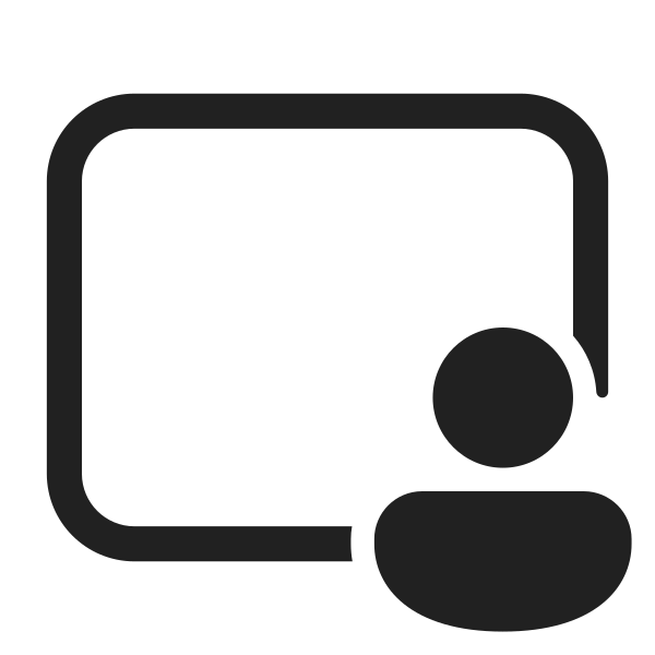 Ic Fluent Share Screen Person 28 Regular