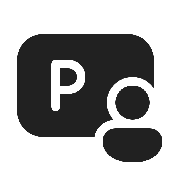 Ic Fluent Share Screen Person P 20 Filled