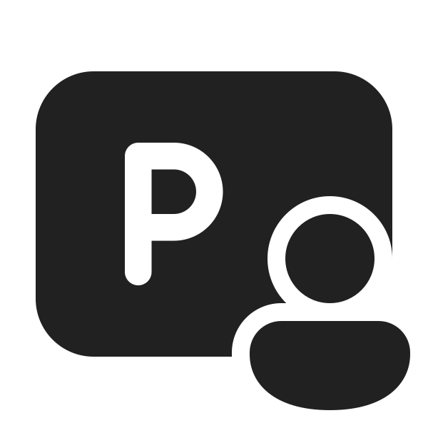 Ic Fluent Share Screen Person P 24 Filled