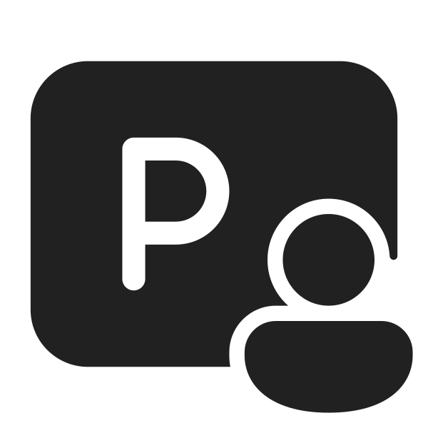 Ic Fluent Share Screen Person P 28 Filled