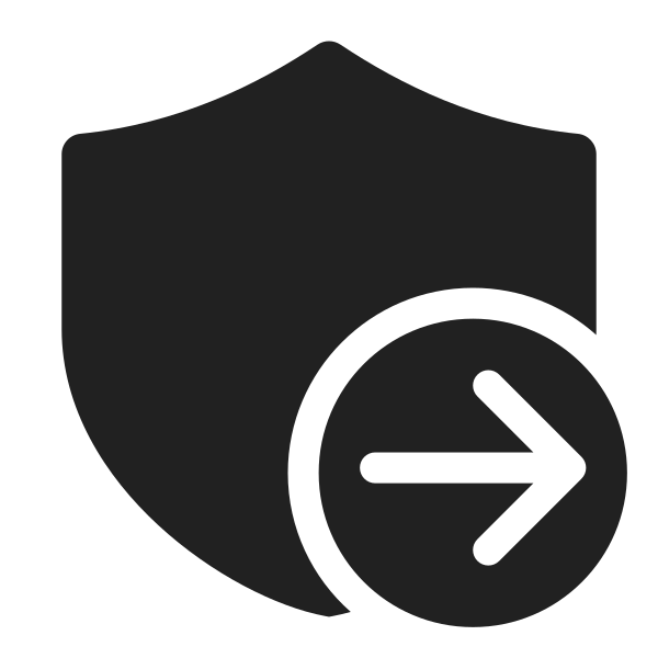 Ic Fluent Shield Arrow Right 32 Filled