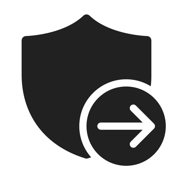 Ic Fluent Shield Arrow Right 48 Filled