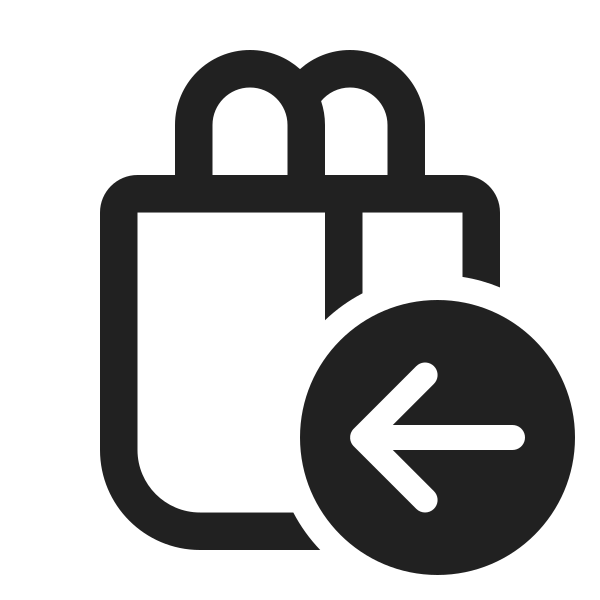 Ic Fluent Shopping Bag Arrow Left 24 Regular