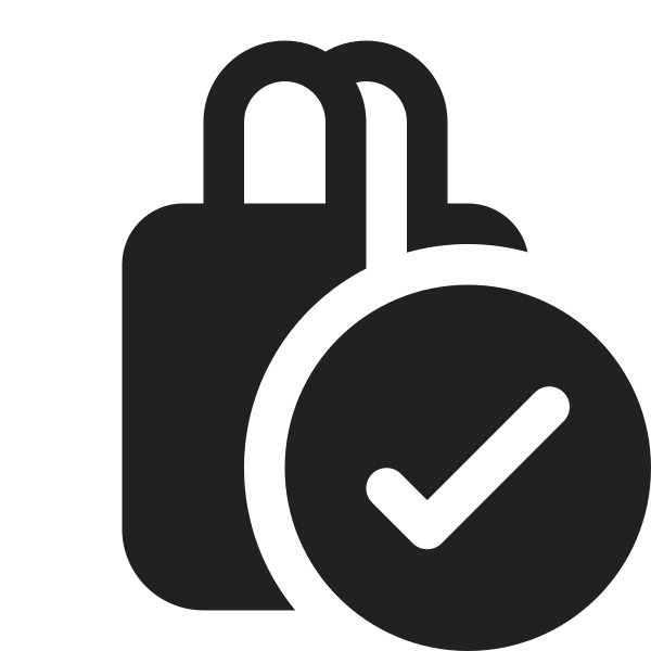 Ic Fluent Shopping Bag Checkmark 16 Filled