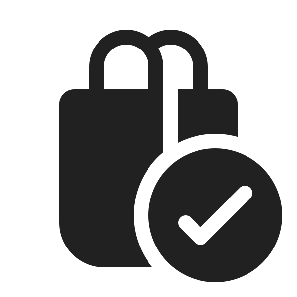 Ic Fluent Shopping Bag Checkmark 20 Filled
