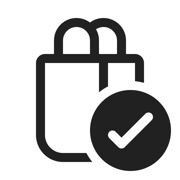 Ic Fluent Shopping Bag Checkmark 20 Regular