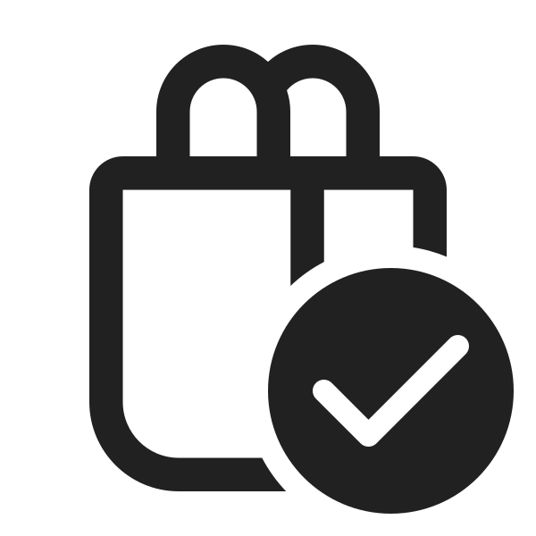 Ic Fluent Shopping Bag Checkmark 24 Regular