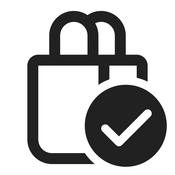 Ic Fluent Shopping Bag Checkmark 32 Regular