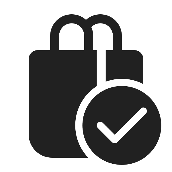 Ic Fluent Shopping Bag Checkmark 48 Filled