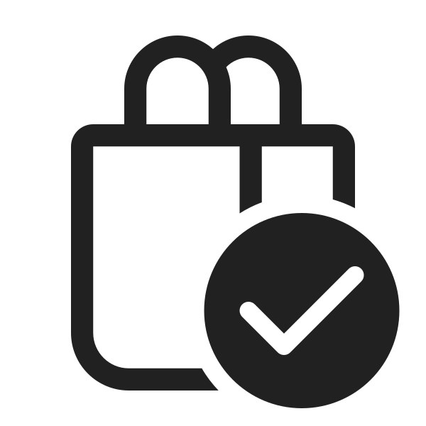 Ic Fluent Shopping Bag Checkmark 48 Regular
