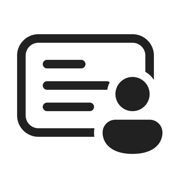 Ic Fluent Slide Text Person 20 Regular