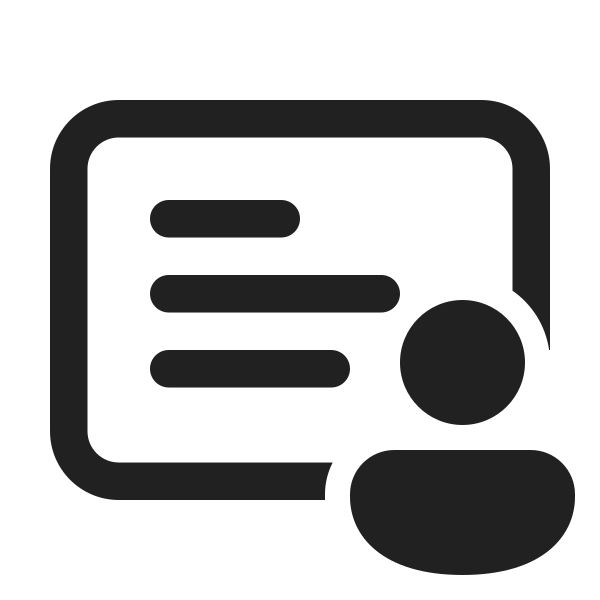 Ic Fluent Slide Text Person 24 Regular