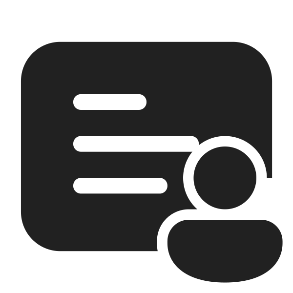 Ic Fluent Slide Text Person 28 Filled