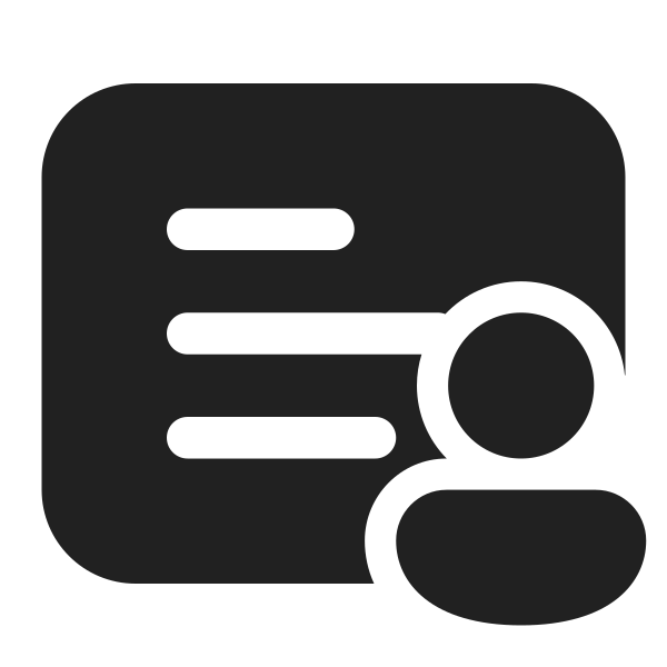 Ic Fluent Slide Text Person 32 Filled
