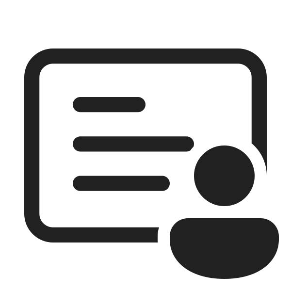 Ic Fluent Slide Text Person 48 Regular