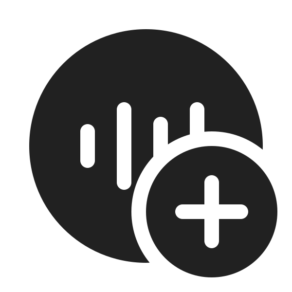 Ic Fluent Sound Wave Circle Add 20 Filled