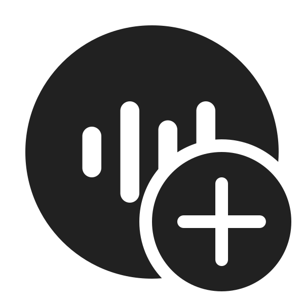 Ic Fluent Sound Wave Circle Add 24 Filled