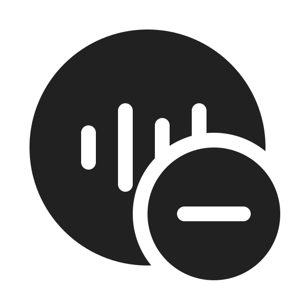 Ic Fluent Sound Wave Circle Subtract 20 Filled